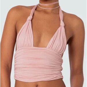 Edikted pink halter tank🩷
